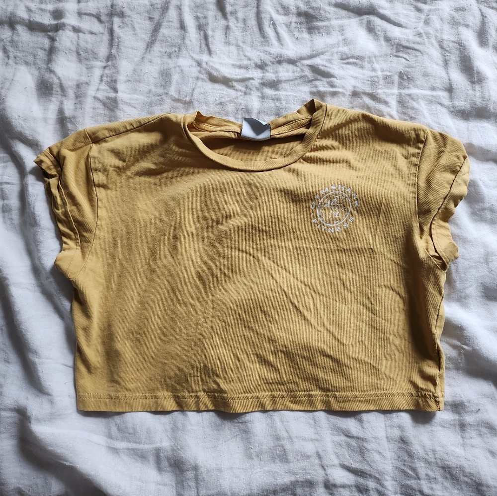 Gymshark Legacy Graphic Crop Tee - Yellow